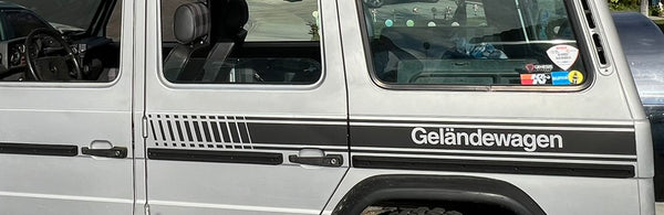Side stripes G-wagen Geländewagen Mercedes Benz, overland, retro w460 w461 w463