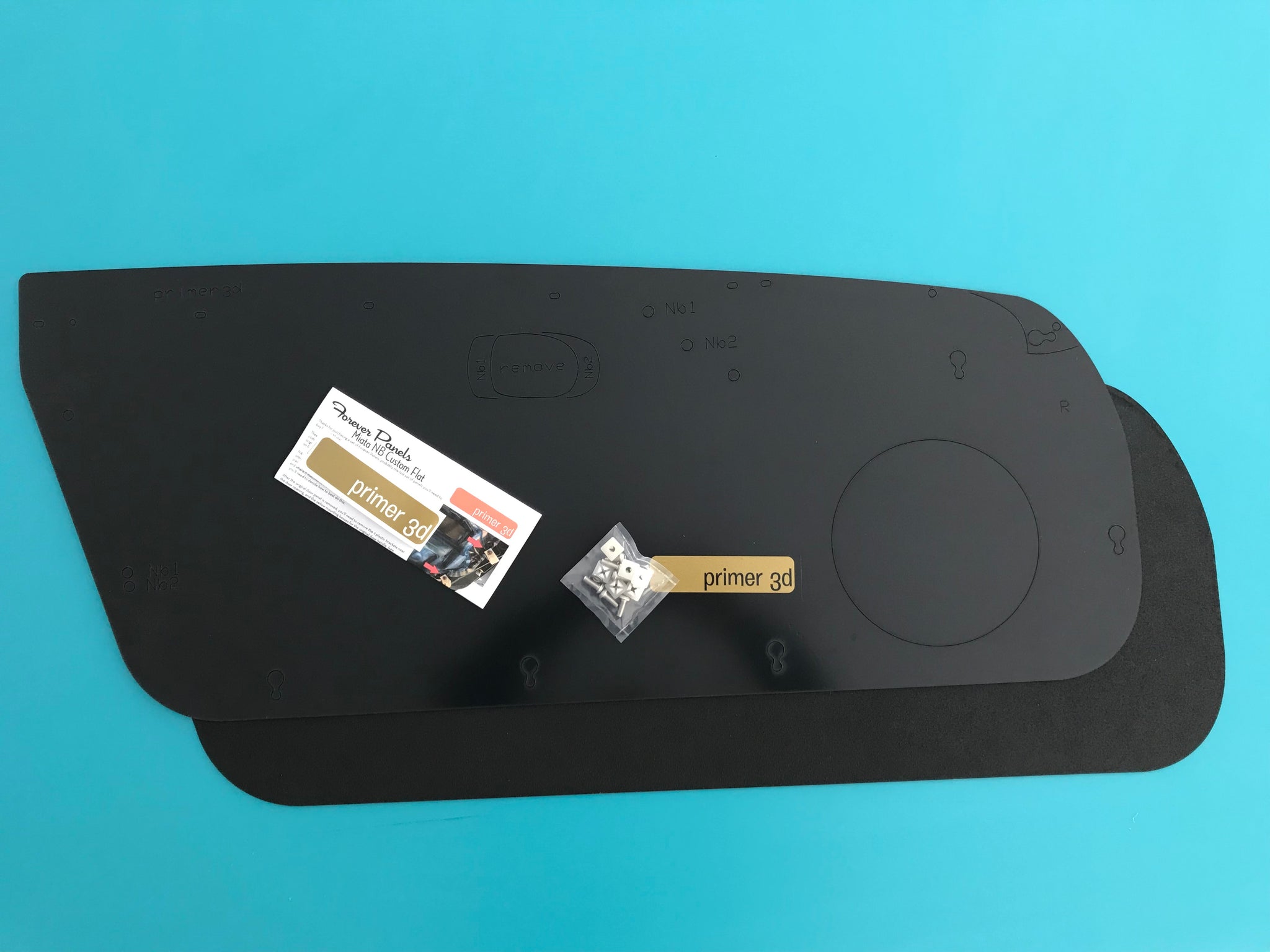 Miata NB hybrid; Flat Panel Conversion Door Cards / Panels – Primer3d