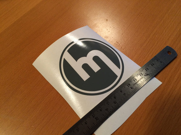 Decal, Vintage 'M' Mazda Logo, 3", pair