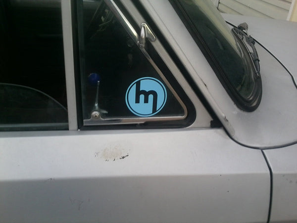Decal, Vintage 'M' Mazda Logo, 3", pair